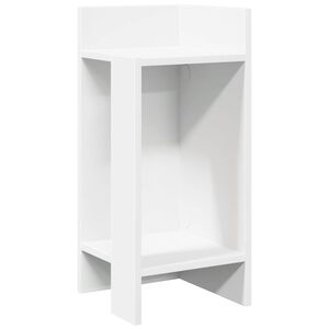vidaXL Side Table White Engineered wood 10.0 x 10.6 x 23.6 in Side Table
