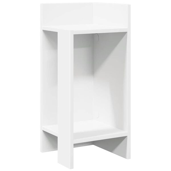 vidaXL Side Table White Engineered wood 10.0 x 10.6 x 23.6 in Side Table