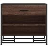 vidaXL Shoe Bench Brown Oak Engineered wood and metal Small Shoe Bench