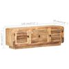 vidaXL TV Cabinet Natural wood tones Rough mango wood Standard