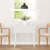vidaXL Dining Table White Solid Wood Rubber