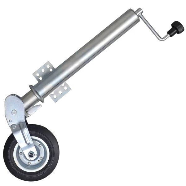 vidaXL Trailer Jack Wheel 2.36 " with 2 Support Tubes and 2 Split Clamps