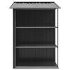 vidaXL Garden Shed Anthracite Galvanized Iron Large Garden Shed