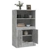 vidaXL Highboard Concrete grey Engineered wood Large Doors Highboard