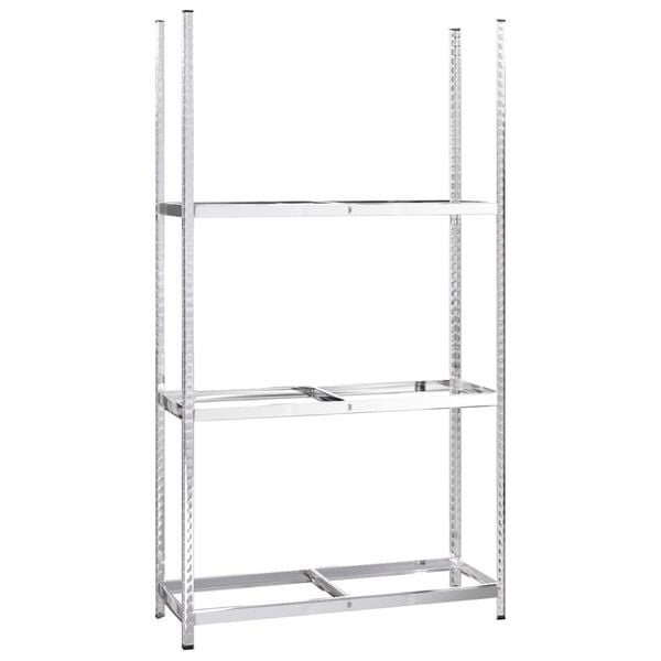 vidaXL 3-Layer Tire Racks 2 pcs Silver 43.3"x15.7"x78.7" Steel