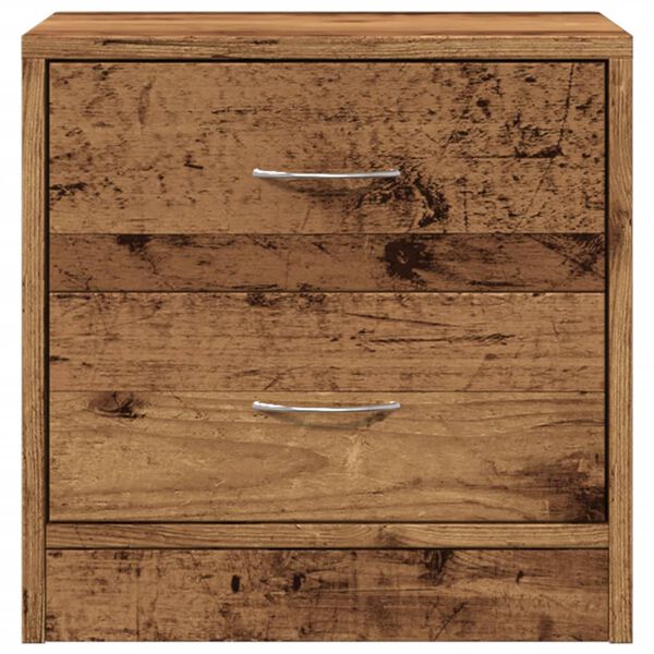 vidaXL Bedside Cabinet Set of 2 Old wood Engineered wood Bedside Cabinet
