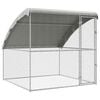 vidaXL Chicken Cage Silver 6.56 x 6.56 x 6.56 ft Galvanised Steel