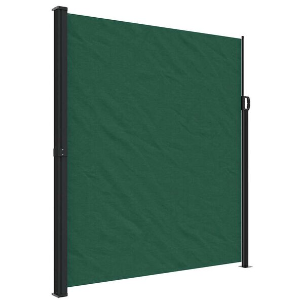 vidaXL Retractable Side Awning Dark green