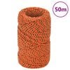 vidaXL Boat Rope Orange 0.08 " 164.0 ' Polypropylene