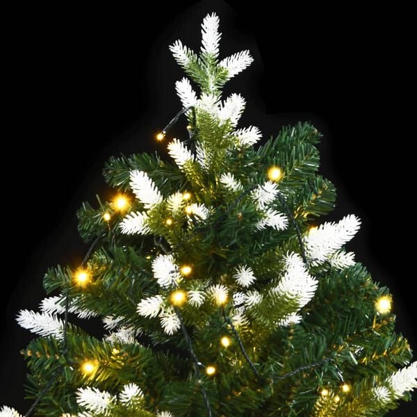vidaXL Artificial Hinged Christmas Tree Green PVC Medium