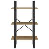 vidaXL Storage Shelf Natural wood and black Solid pine wood and metal