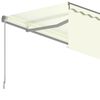 vidaXL Manual Retractable Awning with Blind 9.8'x8.2' Cream