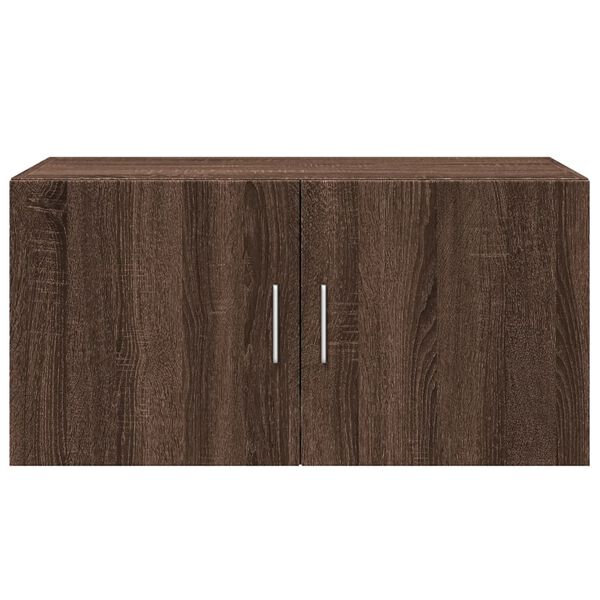 vidaXL Wall Cabinet Brown Oak Engineered Wood Medium Cabinet