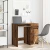 vidaXL Desk Old wood Engineered wood Medium Desk Rectangular Modern