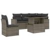 vidaXL Garden Sofa Set Grey PE rattan Fits 5 people Adjustable Armrests