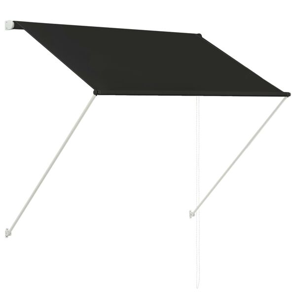 vidaXL Awning Anthracite Steel 39.4x59.1 in Retractable Awning