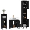 vidaXL Bathroom Furniture Set Black Engineered wood, iron Regular