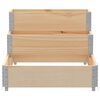 vidaXL Raised Bed Natural Wood Solid Pine Wood Medium Stackable