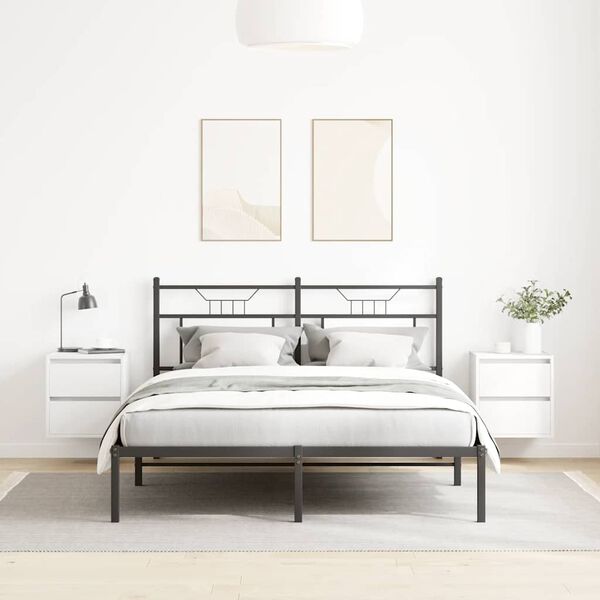 vidaXL Wall-mounted Bedside Cabinet Set of 2 White Engineered wood