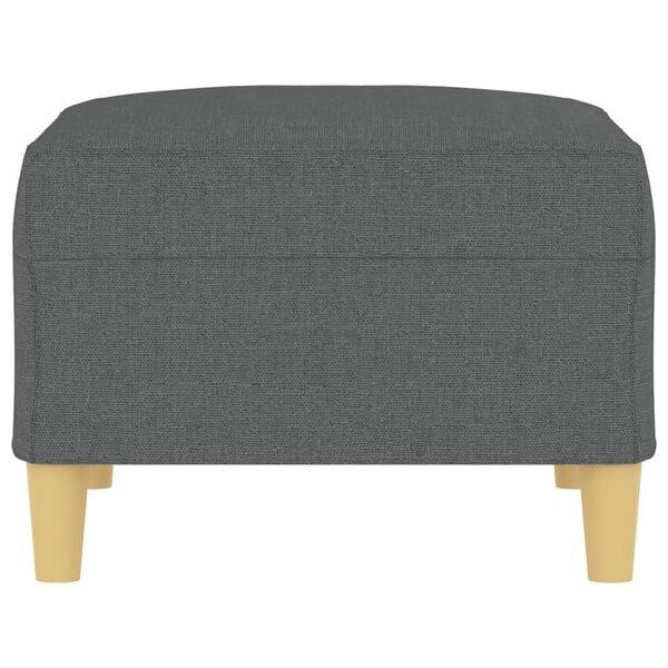 vidaXL Footstool Dark grey 100% Polyester, Plywood Compact size