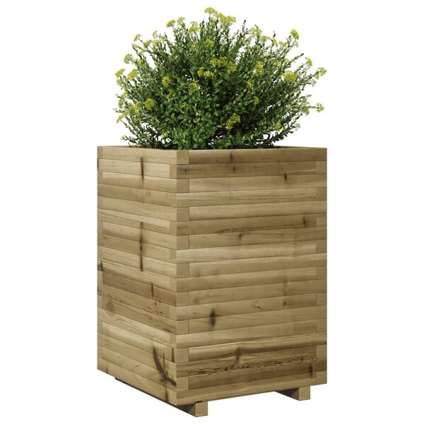 vidaXL Garden Planter Natural Wood Treated Pine Wood Medium Durable