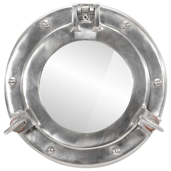 vidaXL Porthole Mirror Wall Hanging Ø9.1" Aluminum and Glass