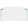 vidaXL TV Stand Clear Tempered glass and plastic 35.4 x 11.8 x 5.1 in