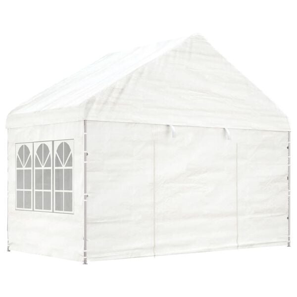 vidaXL Gazebo with Roof White 21.9'x13.4'x10.6' Polyethylene