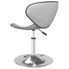 vidaXL Dining Chair White Faux leather, Chrome steel Medium Swivel