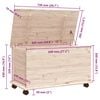 vidaXL Storage Chest Natural wood Solid pine wood Medium Storage Chest