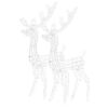 vidaXL Reindeer Christmas Decoration Set of 2 Cool White Acrylic Large