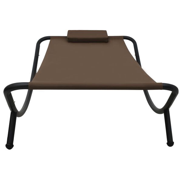vidaXL Patio Bed Brown 200 x 35.4 " Steel