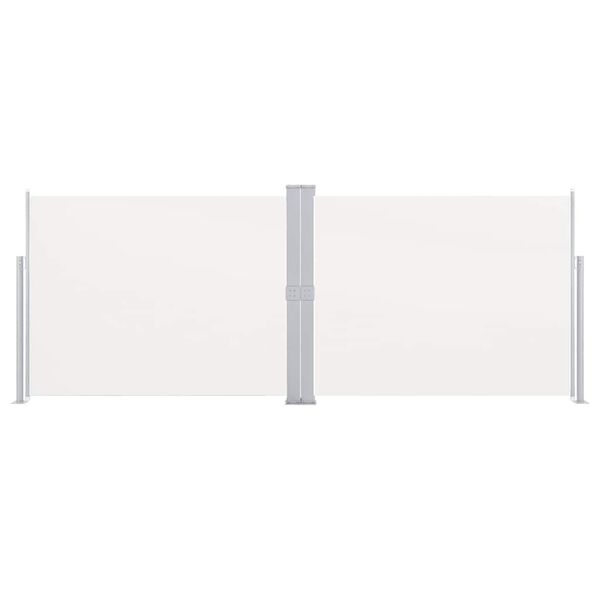 vidaXL Side Awning Cream Polyester with PU coating 55.1 x 393.7 in