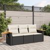 vidaXL Garden Sofa Set Black