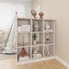 vidaXL Book Cabinet White Solid Pine Wood Medium Book Cabinet