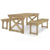 vidaXL Garden Dining Set Green Impregnated Solid pine wood Medium