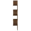 vidaXL Wall Corner Shelf Brown oak Engineered wood 7.9x7.9x50.2 in