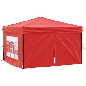 vidaXL Party Tent Red 210D Oxford Fabric 9.8 x 9.8 ft Foldable