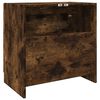 vidaXL Sink Cabinet Smoked Oak Engineered Wood 23.2 in Storage