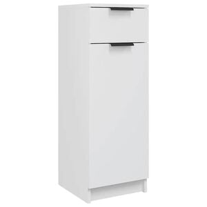 vidaXL Bathroom Cabinet White Engineered wood 12.6 x 13.4 x 35.4 in