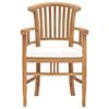 vidaXL Patio Dining Set Set of 2 Teak Wood Solid Teak Wood Medium