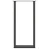 vidaXL Coffee Table Leg Set of 2 Anthracite Powder-coated steel 15.7 x