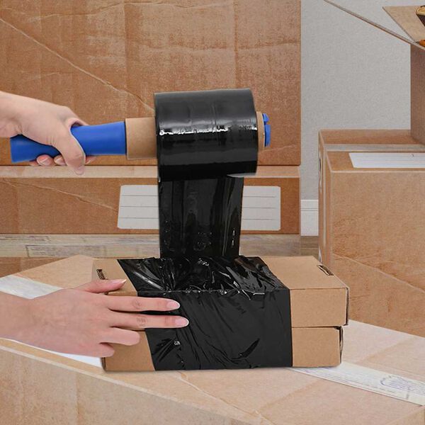 vidaXL Stretch Films 10 pcs Black 23 &micro;m 3.9 " x 984.3 '