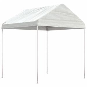vidaXL Gazebo With Roof White Polyethylene, Galvanized Steel Large