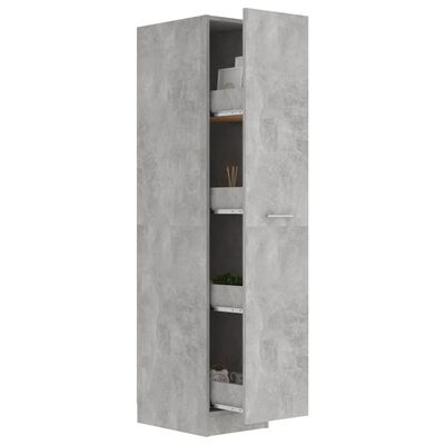 vidaXL Apothecary Cabinet Concrete Gray 11.8"x16.7"x59.1" Engineered Wood
