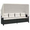 vidaXL Garden Sofa Set Black, Cream white