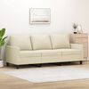 vidaXL 3-seater Sofa Cream