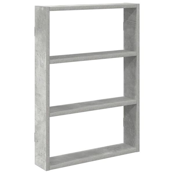 vidaXL Wall Shelf Concrete Grey Engineered Wood Medium Wall Shelf