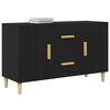 vidaXL Sideboard Black Oak Engineered wood, solid eucalyptus wood