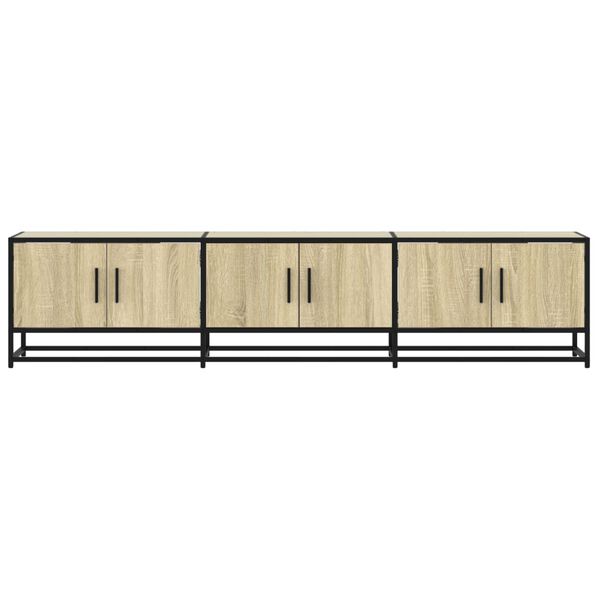 vidaXL TV Cabinet Sonoma oak Engineered wood, metal Large TV Cabinet